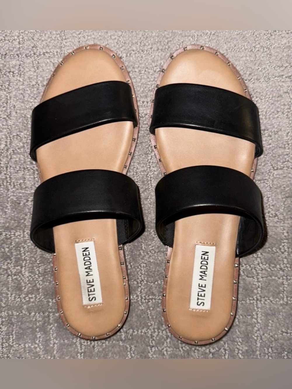 Steve Madden Black Ivara Banded Sandals - Size 6.5